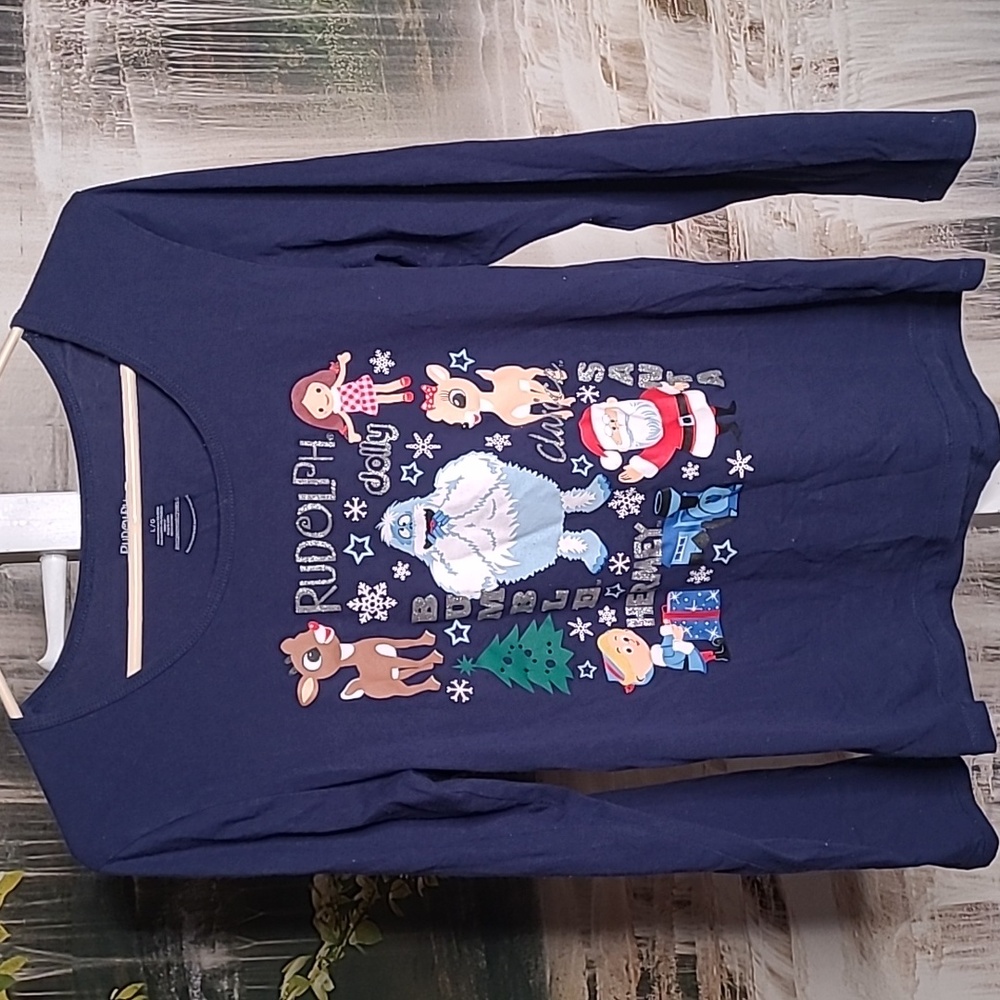 Girls Large Rudolph the Red Nosed Reindeer and friends Tshirt